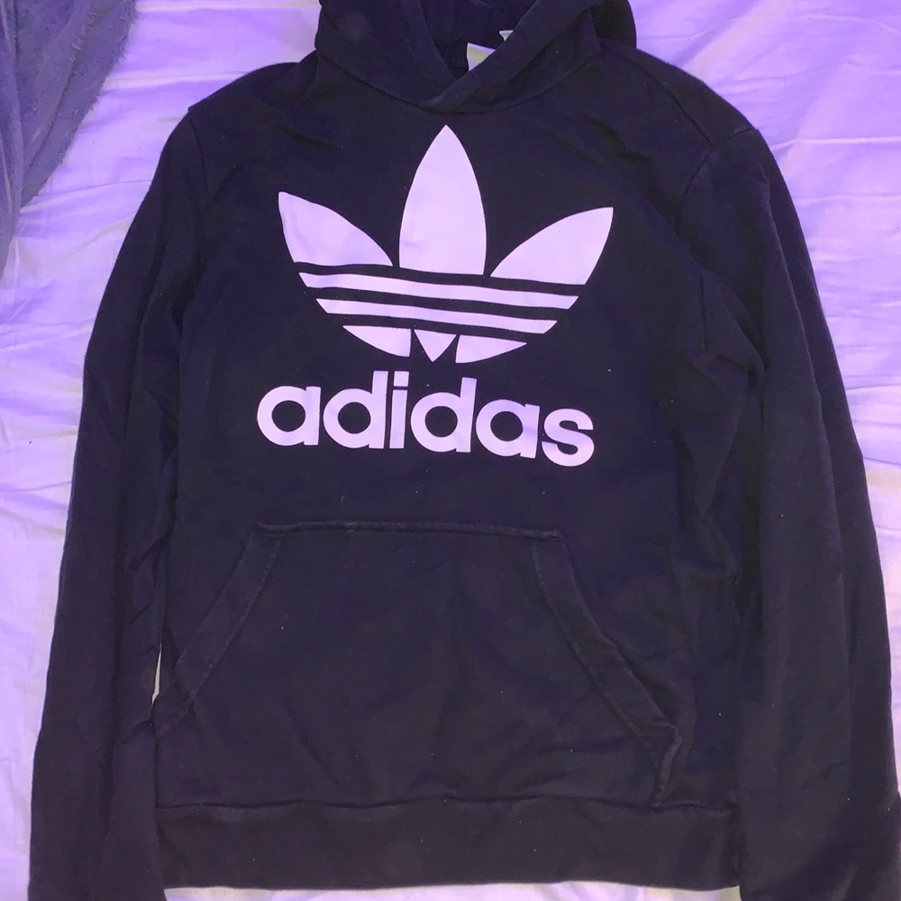 Big Kids Black Adidas Hoodie.